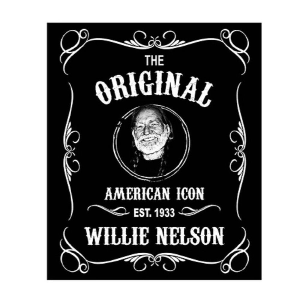New American Icon Est. 1933 Willie Nelson Plush Gift Throw Blanket Country Music - Picture 2 of 2